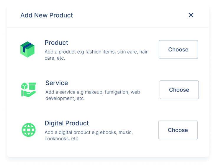 Quick storefront setup